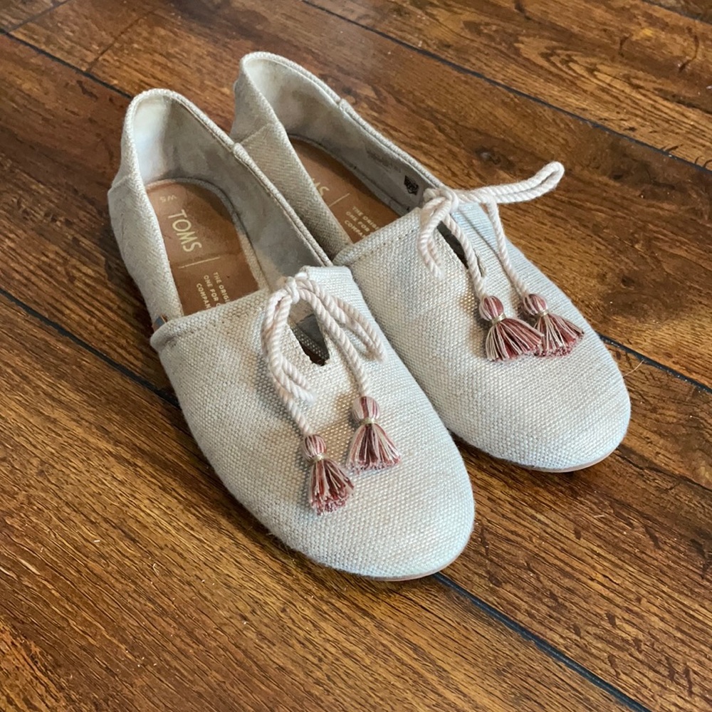 Toms Kelli Flat in Rose Gold Metallic Woven